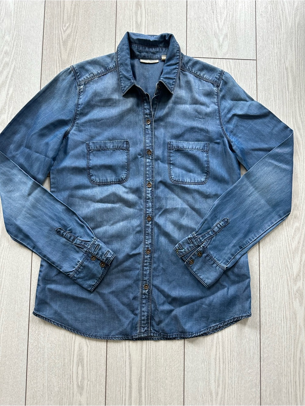 Halogen Men's Denim Button-Down Shirt - Blue